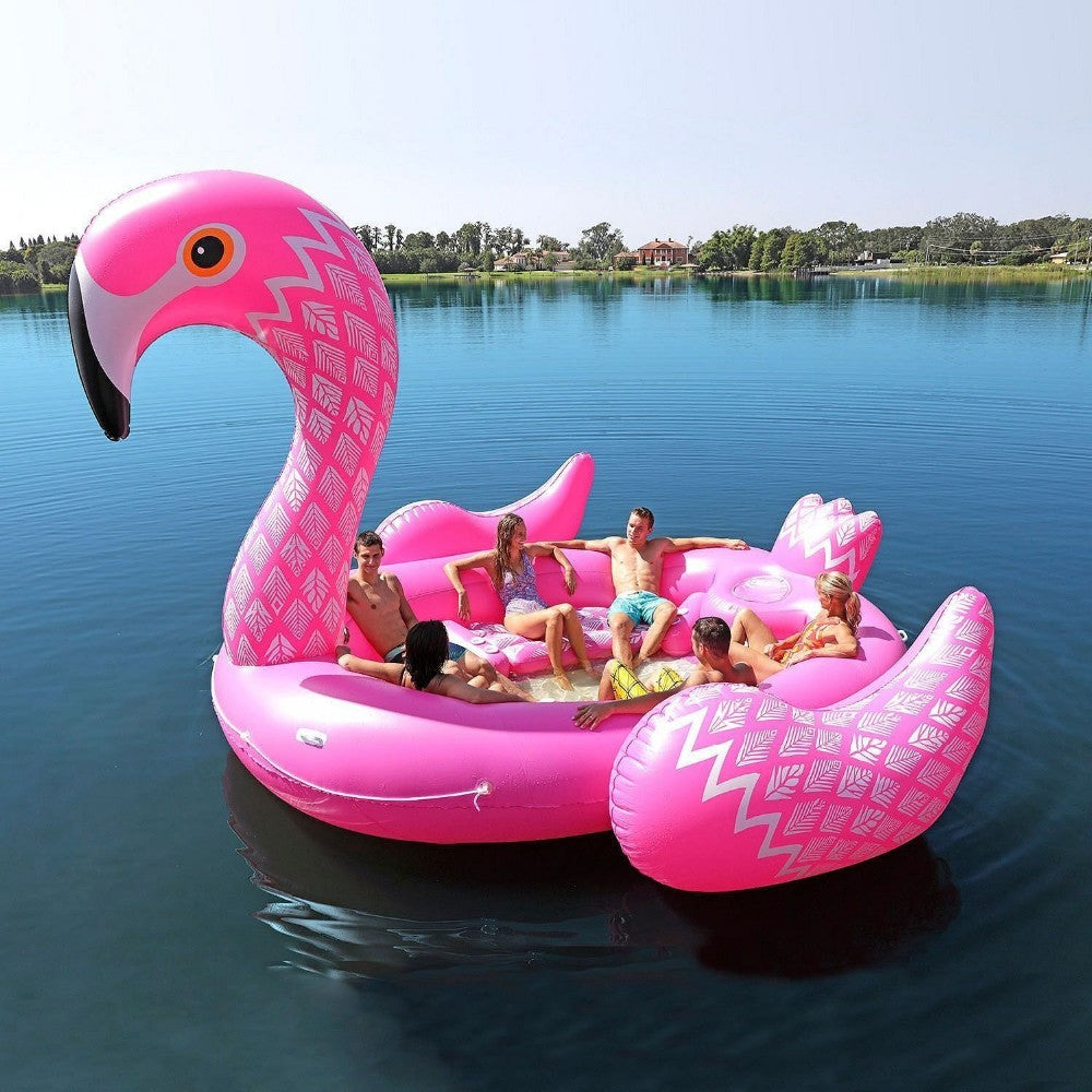 NYHET! GIGANTISK FLAMINGO - oppblåsbar øy!